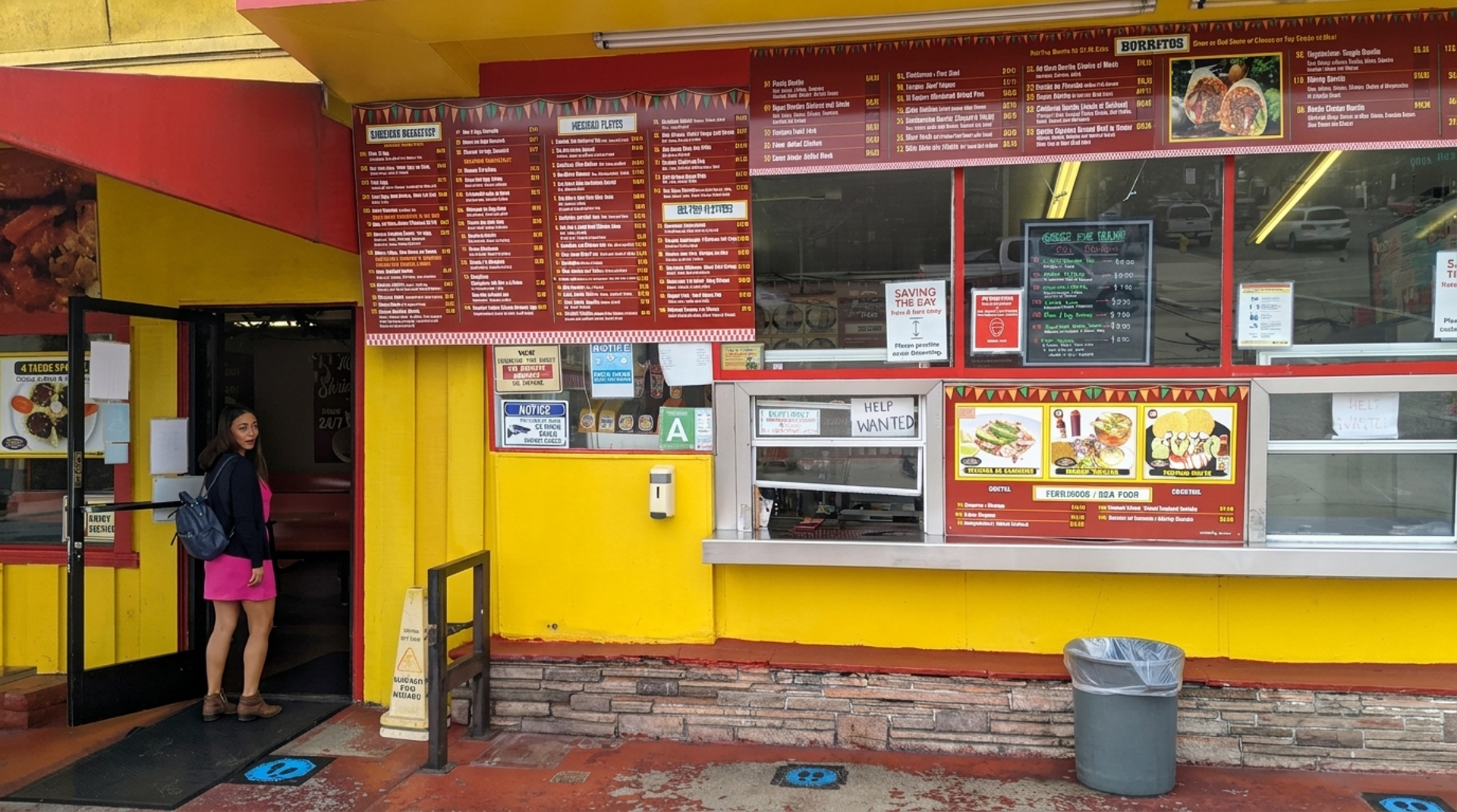 A long menu